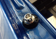 FENDER DRESS UP BOLT KIT - EVO - SILVER - BLUE WASHERS