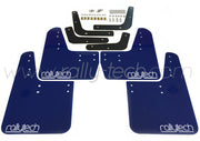 4MM POLYURETHANE MUDFLAP KIT - LANCER EVO 5 & 6 - BLUE - RALLYTECH