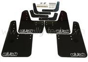 4MM POLYURETHANE MUDFLAP KIT - LANCER EVO 5 & 6 - BLACK - RALLYTECH