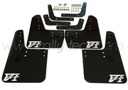 4MM POLYURETHANE MUDFLAP KIT - LANCER EVO 5 & 6 - BLACK - EVO 6 LOGO