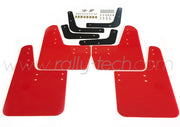 4MM POLYURETHANE MUDFLAP KIT - LANCER EVO 5 & 6 - RED