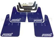 4MM POLYURETHANE MUDFLAP KIT - IMPREZA GC/GM/GF (93-01) - BLUE - RSTI WHITE