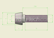 M6x20mm BOLTS & WASHERS - TITANIUM Ti Gr5 - 5 PACK