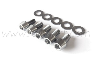 M8x15mm BOLTS & WASHERS - TITANIUM Ti Gr5 - 5 PACK