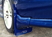 4MM POLYURETHANE MUDFLAP KIT - IMPREZA GC/GM/GF (93-01) - BLUE - RSTI WHITE