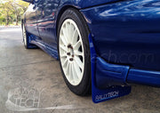 4MM POLYURETHANE MUDFLAP KIT - IMPREZA GC/GM/GF (93-01) - BLUE - RSTI WHITE