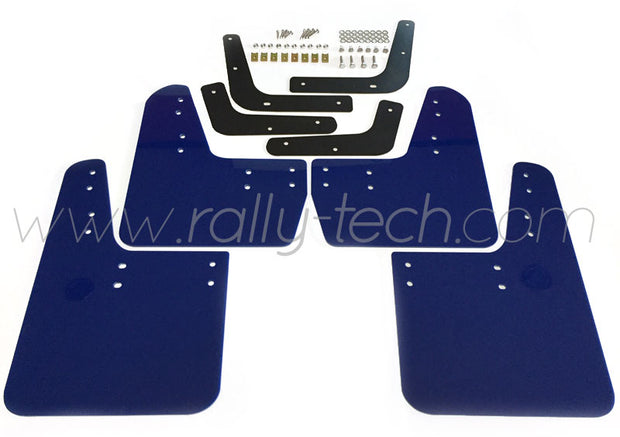 4MM POLYURETHANE MUDFLAP KIT - LANCER EVO 5 & 6 - BLUE