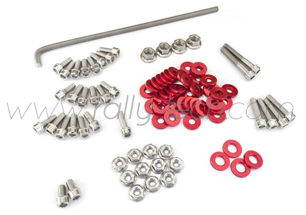 ENGINE BAY DRESS UP BOLT KIT - HONDA K20 - RED