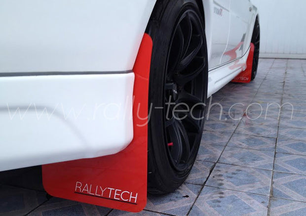 4MM POLYURETHANE MUDFLAP KIT - LANCER EVO 5 & 6 - BLUE - RALLYTECH