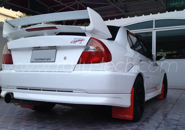 4MM POLYURETHANE MUDFLAP KIT - LANCER EVO 5 & 6 - RED - RALLYTECH